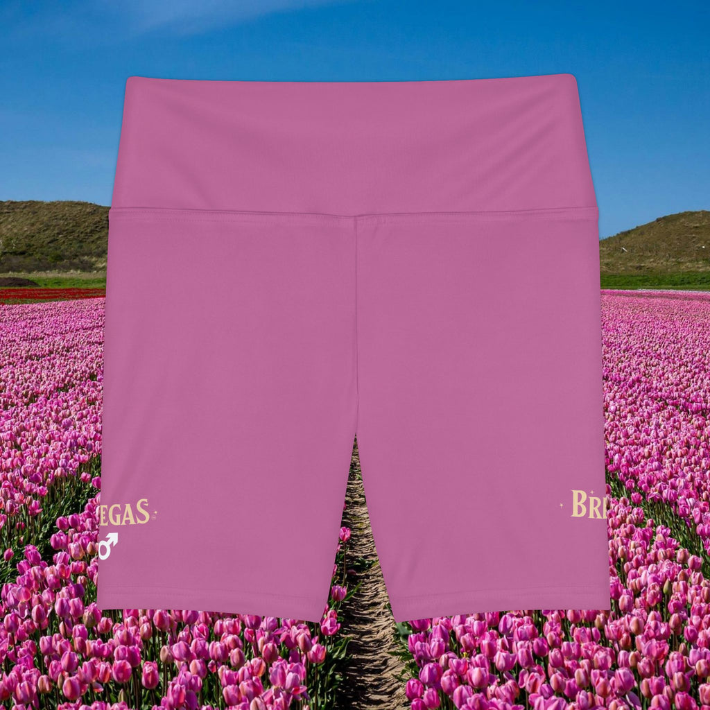 Workout Shorts, Light Pink, W4M. Made in the USA.