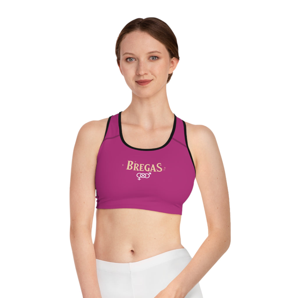 Sports Bra, Dark Pink, Bisexual. Made in the USA.