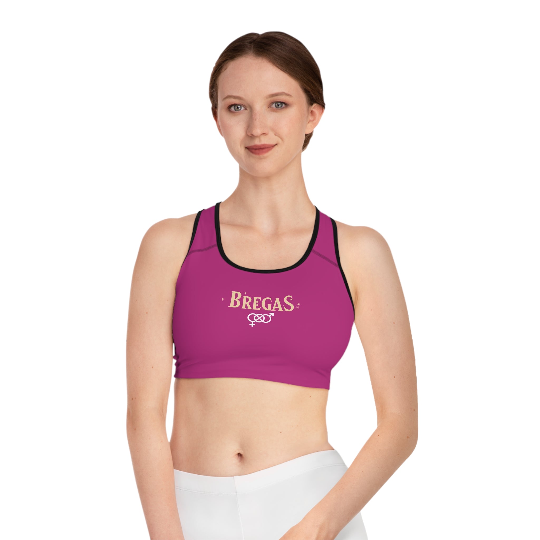 Sports Bra, Dark Pink, Bisexual. Made in the USA.