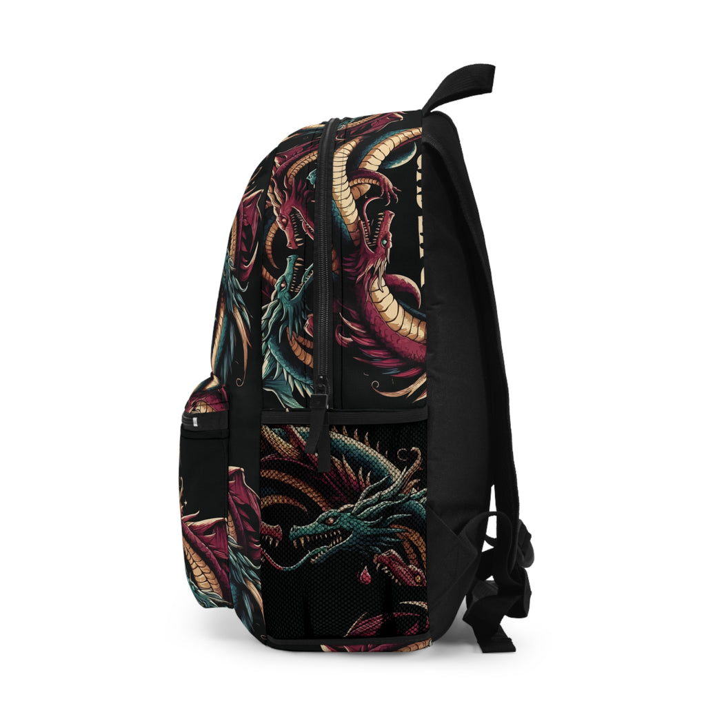 Backpack, Bregas 5 Dragon circle Print, personalizable
