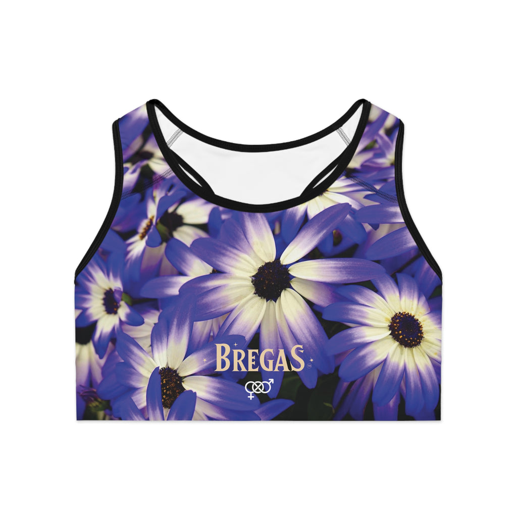 Sports Bra, Purple Petunia, Bisexual. Made in the USA.