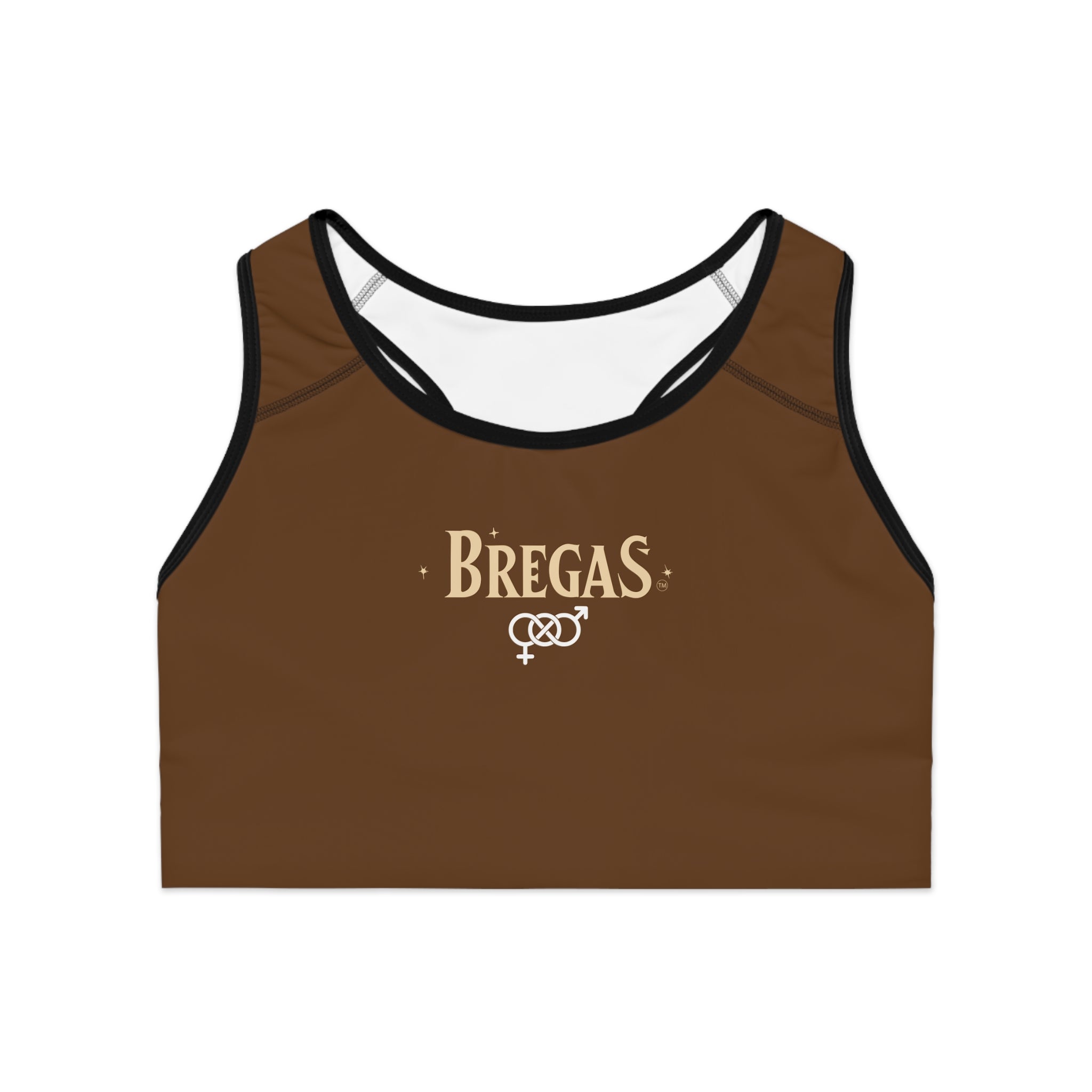 Sports Bra, Chocolate Brown, Bisexual. Made in the USA.