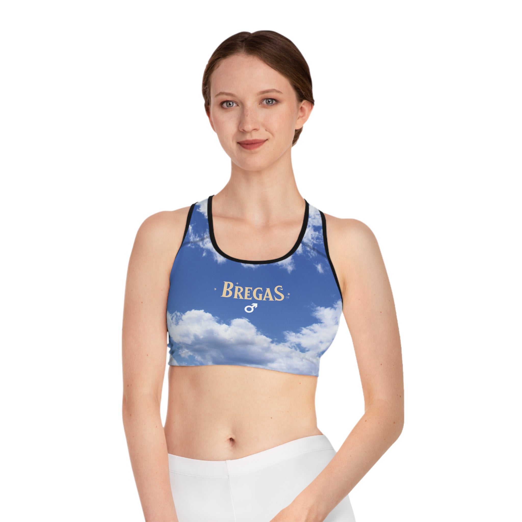Sports Bra, Blue sky and Fluffy Clouds, Women for men