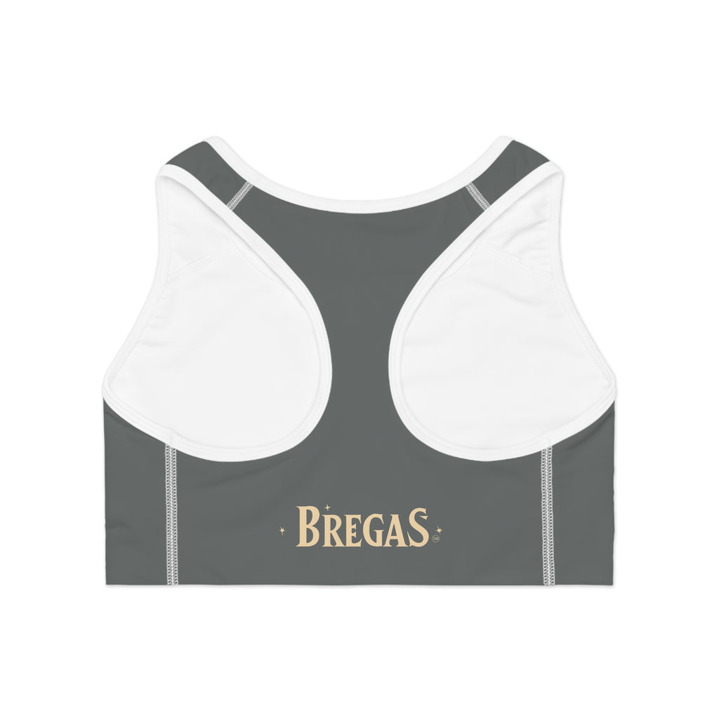 Sports Bra, Dark Grey, Non Dating Cool. Made in the USA.