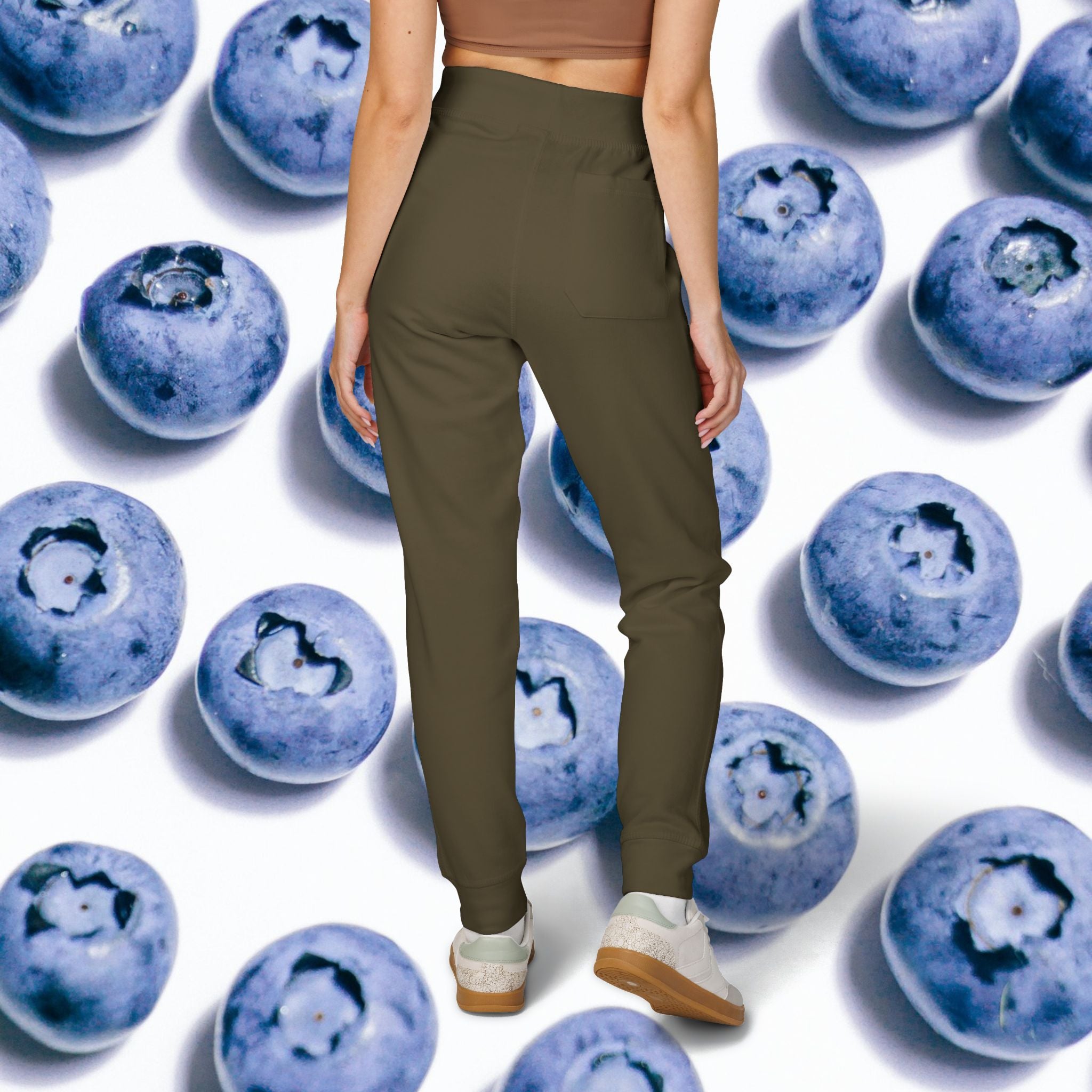 Fleece Sweatpants with silver Embroidered Bregas logo, Sweatpants for Women and Men