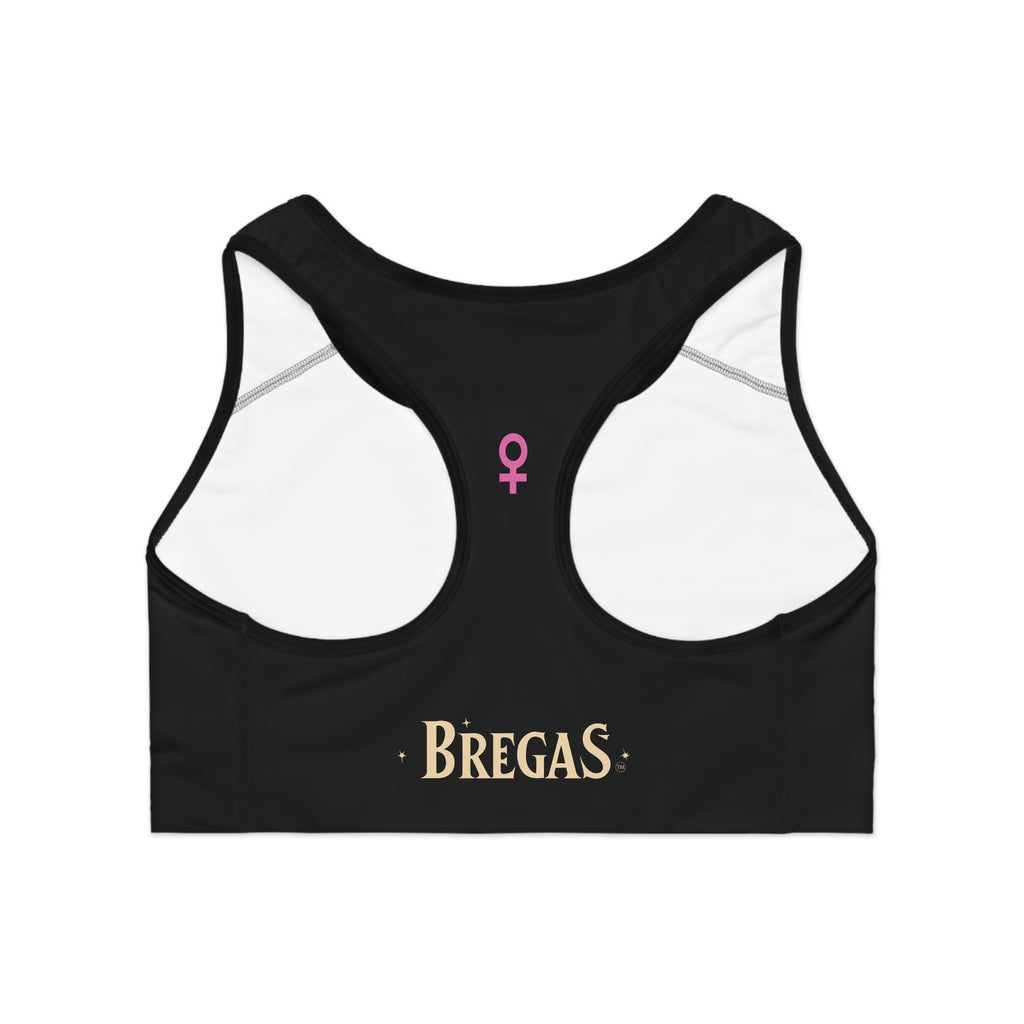 Sports Bra, Black, W4W. Made in the USA.