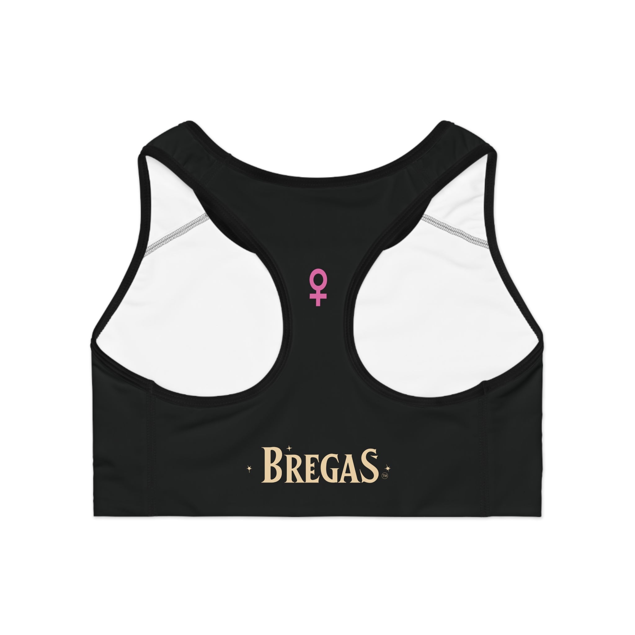 Sports Bra, Black, W4W. Made in the USA.