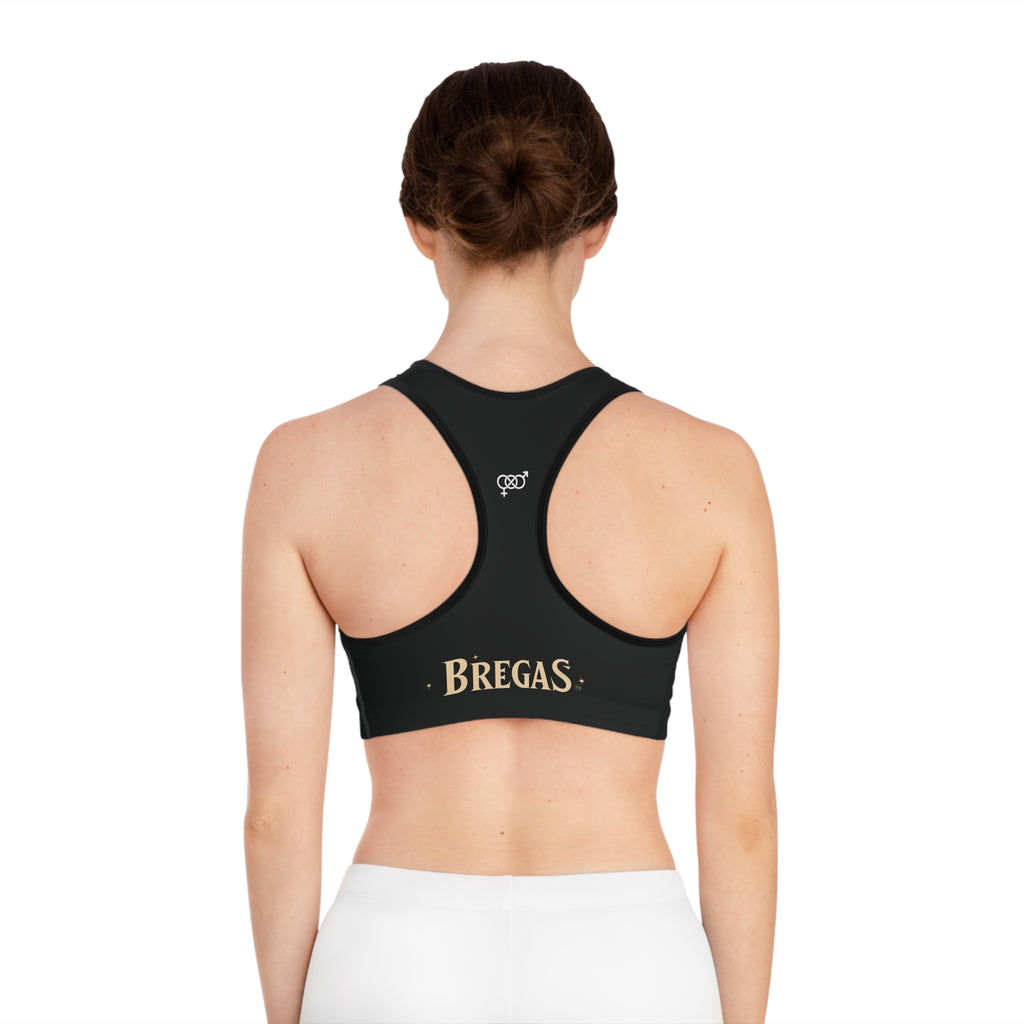 Sports Bra, Black, Bisexual. Made in the USA.