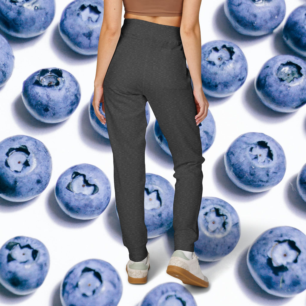 Fleece Sweatpants with silver Embroidered Bregas logo, Sweatpants for Women and Men