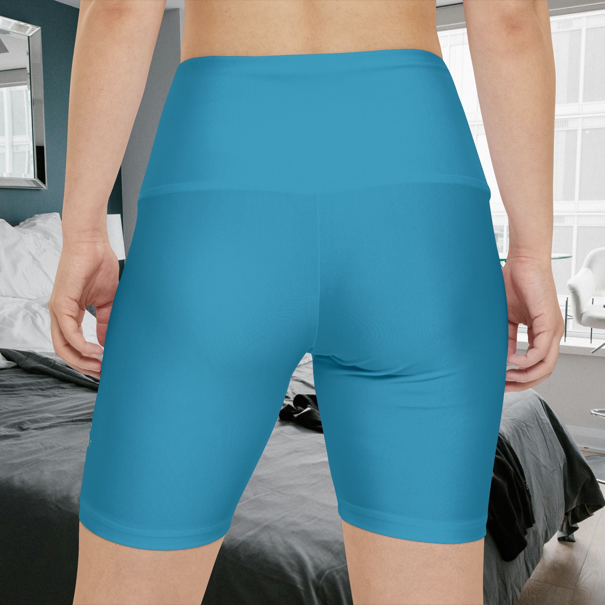 Workout Shorts, Turquoise, Bisexual women