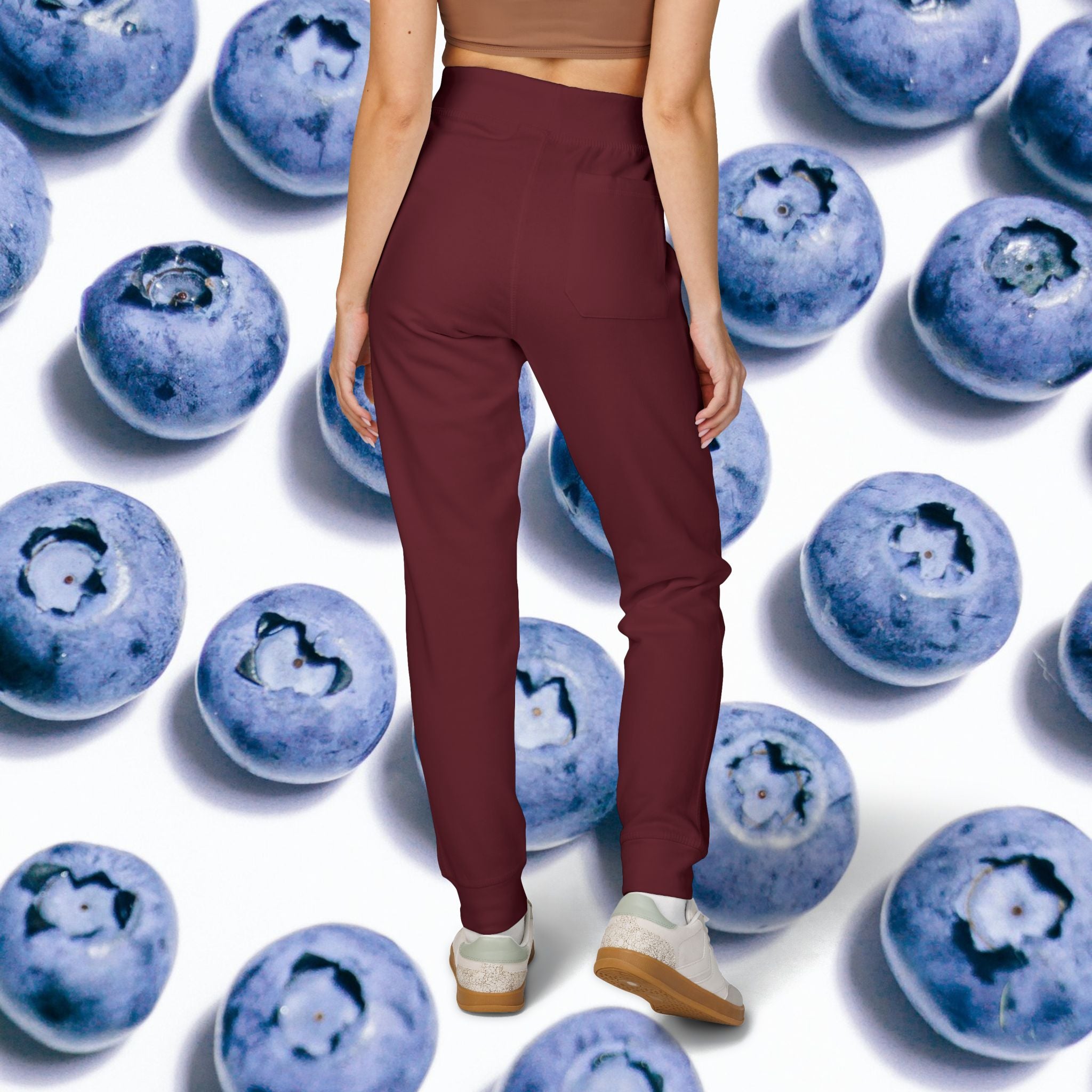 Fleece Sweatpants with silver Embroidered Bregas logo, Sweatpants for Women and Men