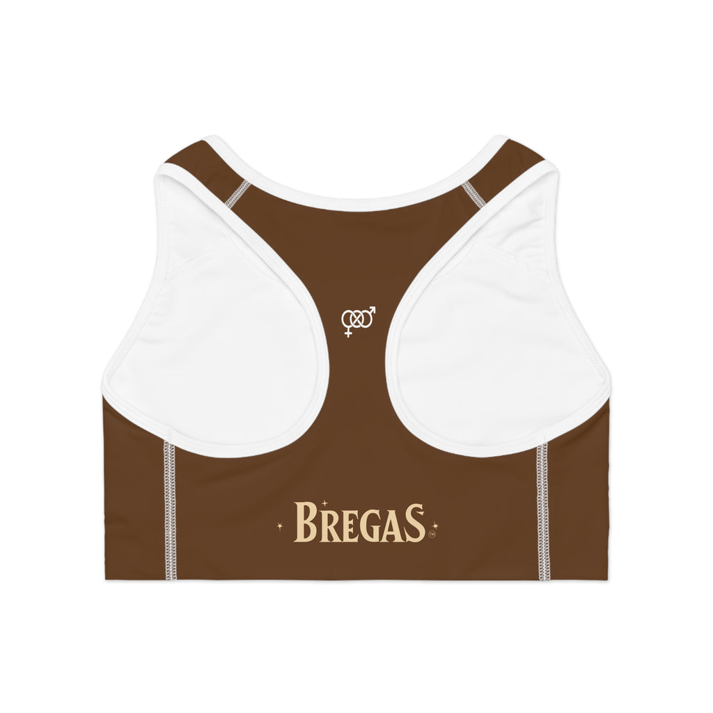 Sports Bra, Chocolate Brown, Bisexual. Made in the USA.