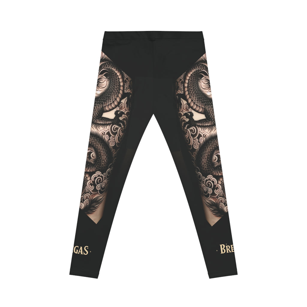 Leggings, Fierce Dragon tattoo double leg, Non Dating Cool