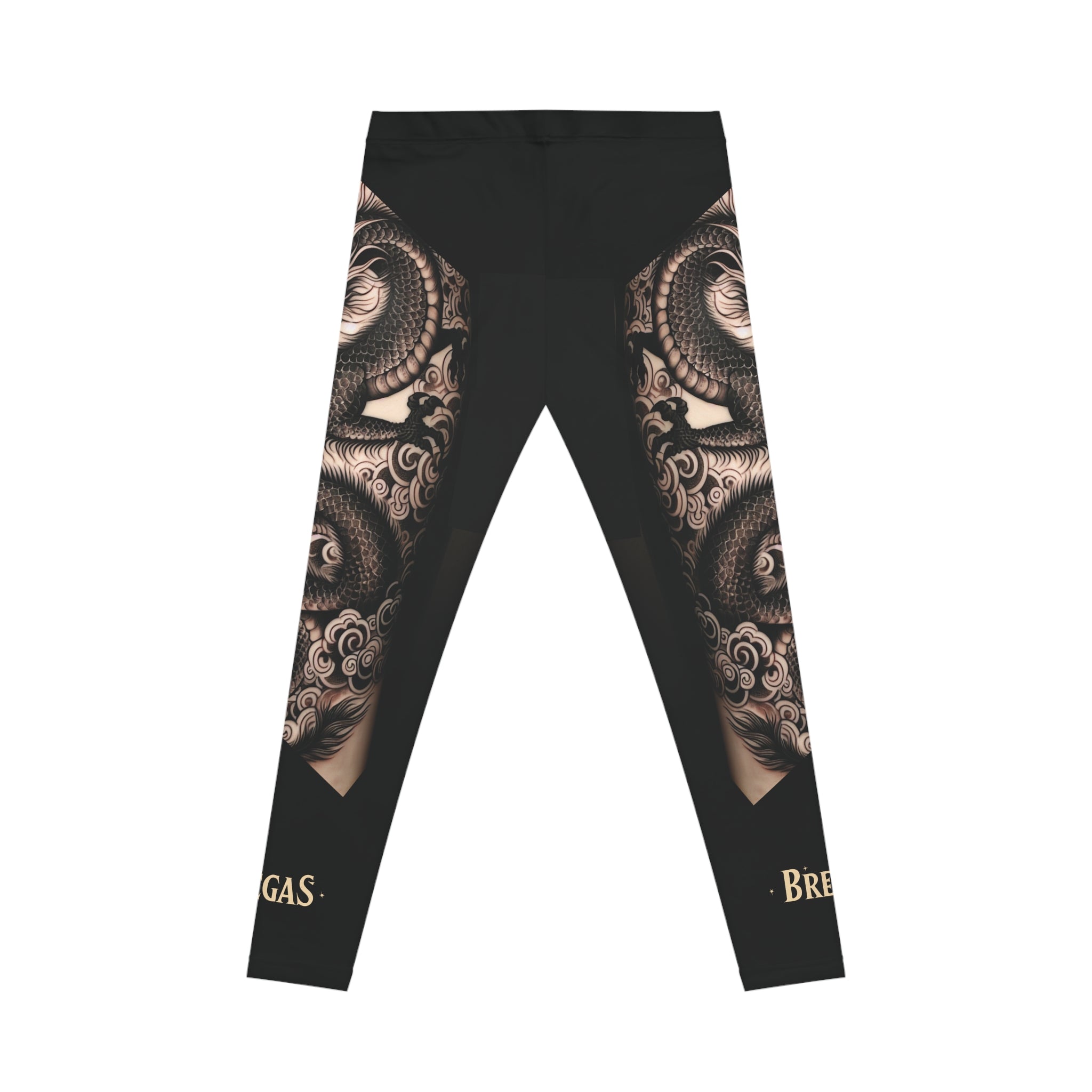 Leggings, Fierce Dragon tattoo double leg, Non Dating Cool
