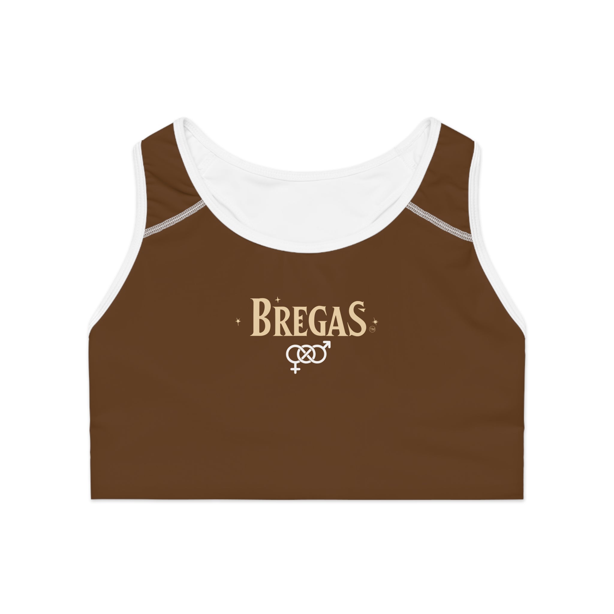 Sports Bra, Chocolate Brown, Bisexual. Made in the USA.