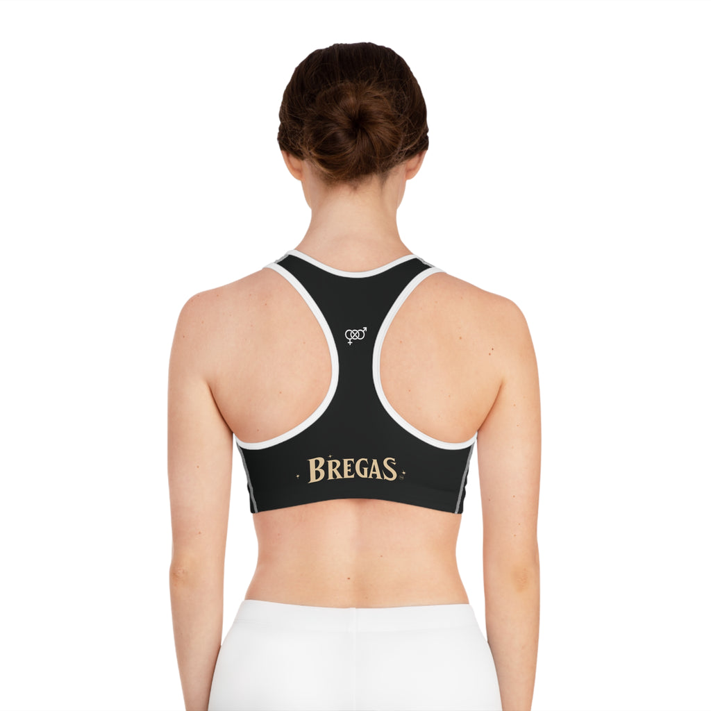 Sports Bra, Black, Bisexual. Made in the USA.