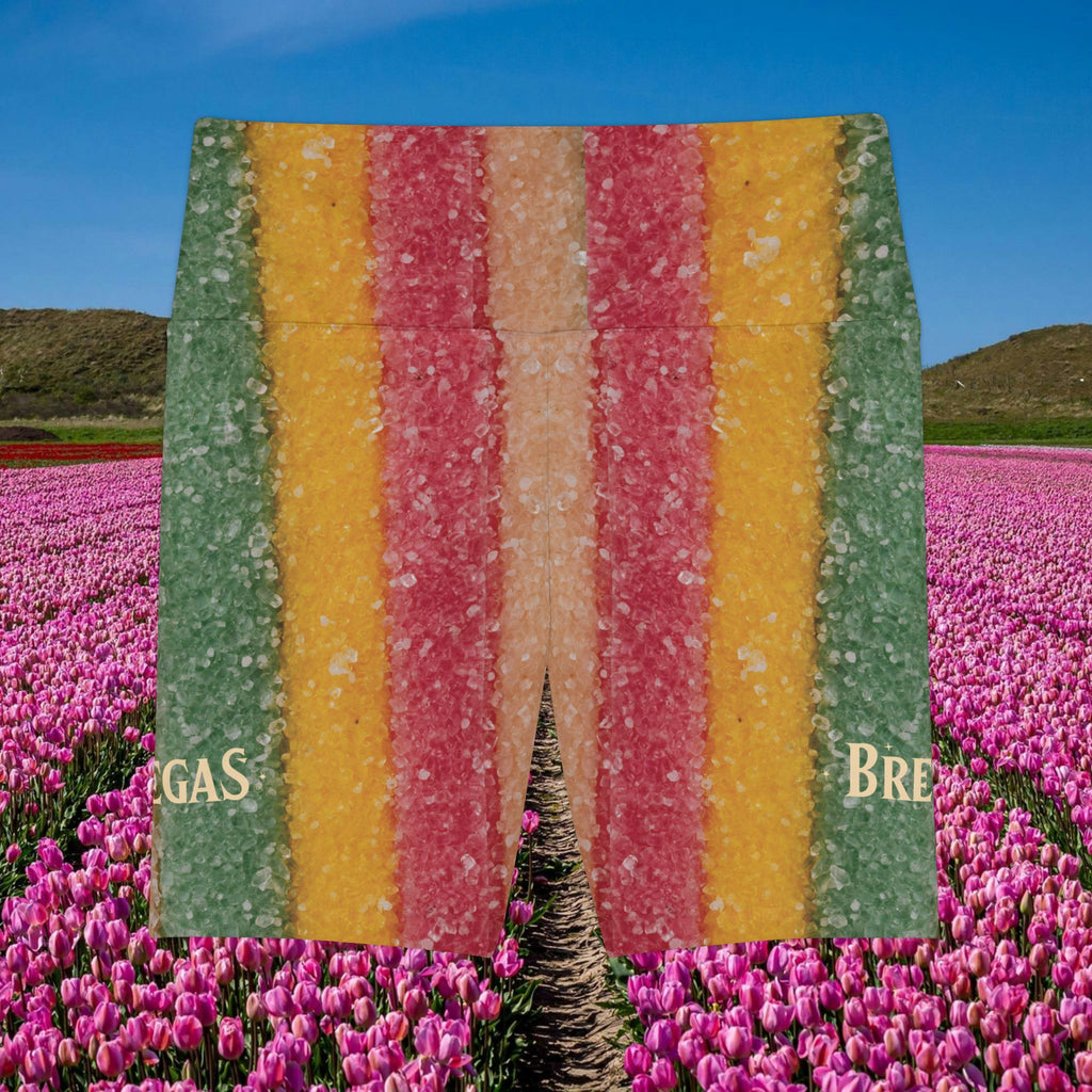 Workout Shorts, Striped Candy, Non Dating Cool. Made in the USA.