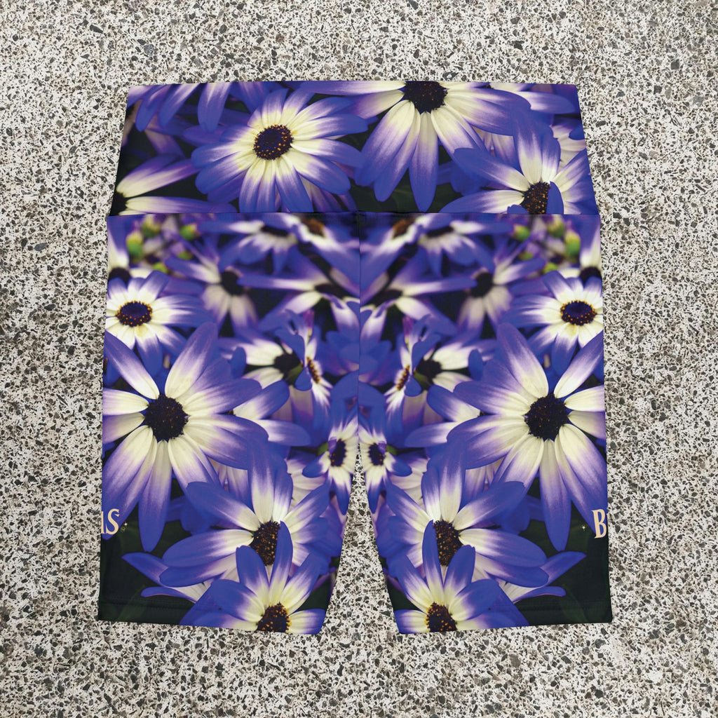 Workout Shorts, Purple Petunia. Non Dating Cool. Made in the USA.