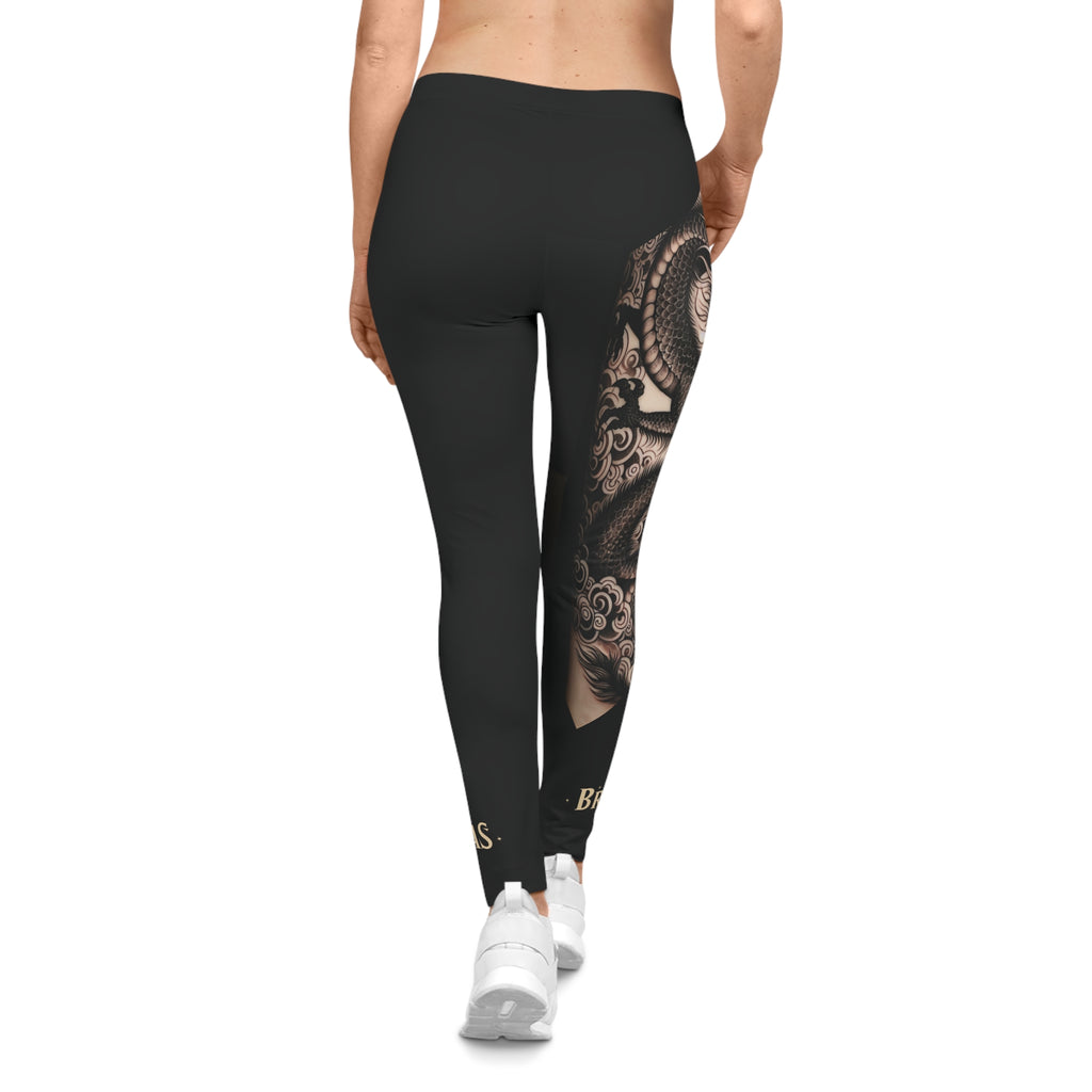 Leggings, Fierce Dragon tattoo, Non Dating Cool