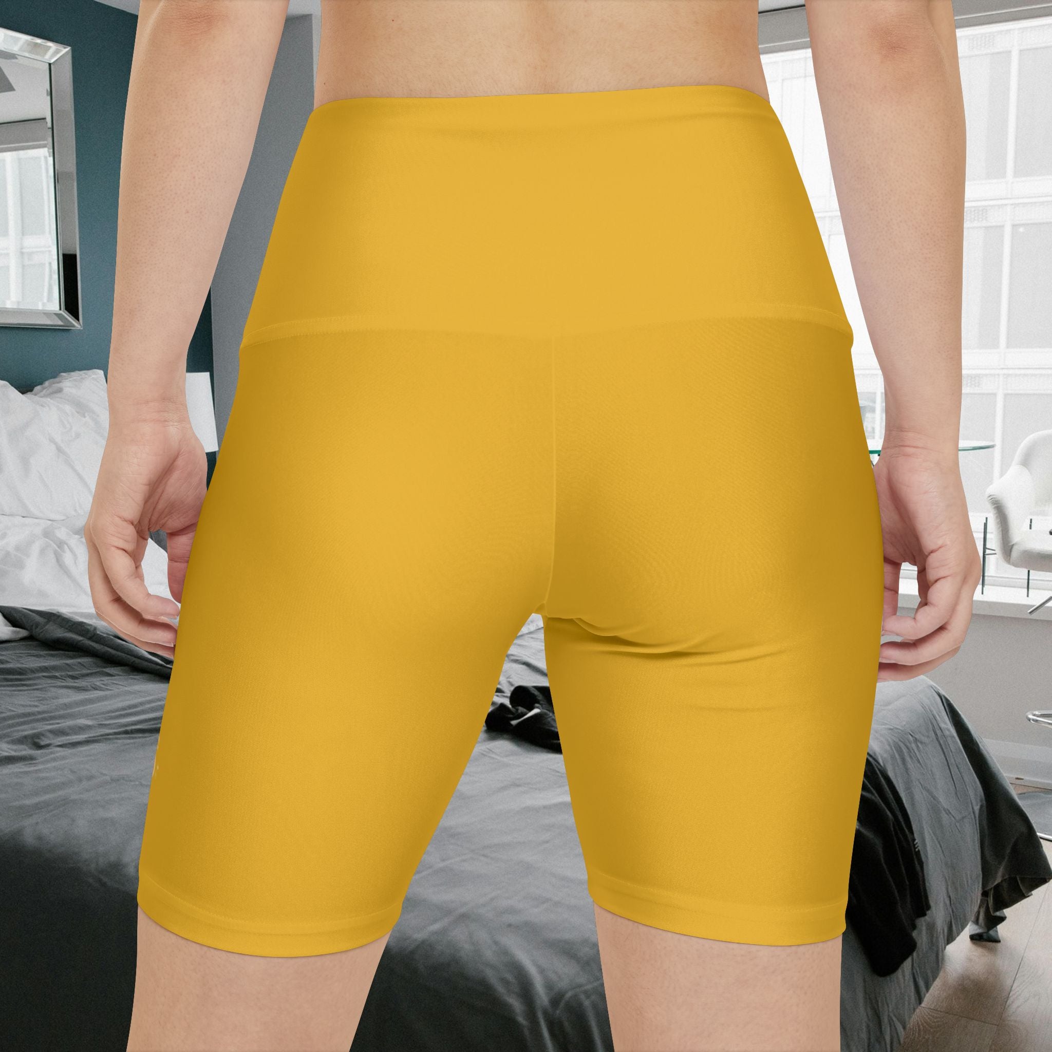 Workout Shorts, Yellow, Bisexual women